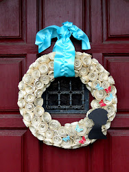 Book Page Rose Wreath