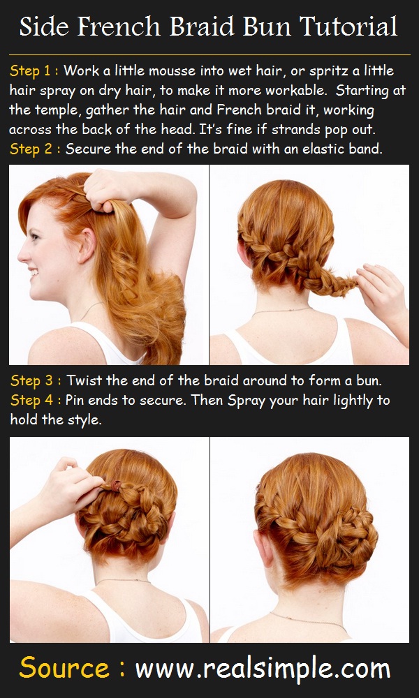 Pinterest Tutorials Side French Braid Bun Tutorial