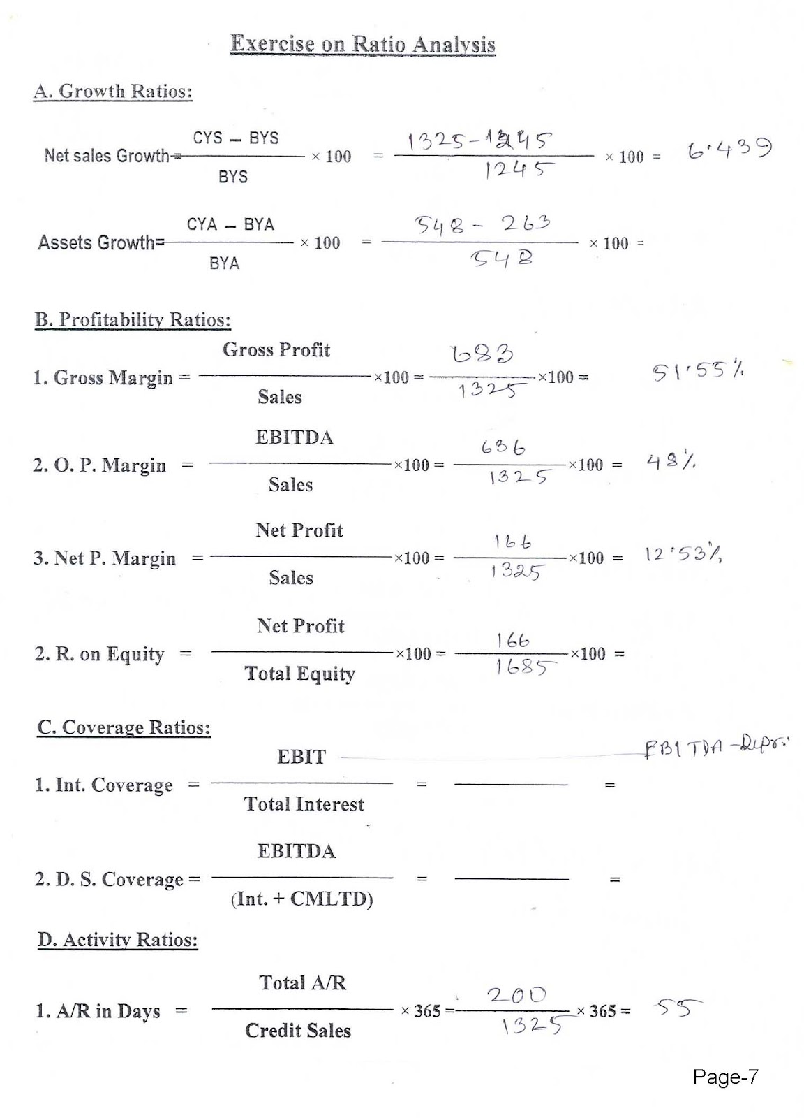 Comparative Analysis and Ratio Analysis of Financial