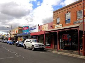 Shopping streetscape in Mont Albert, Melbourne.