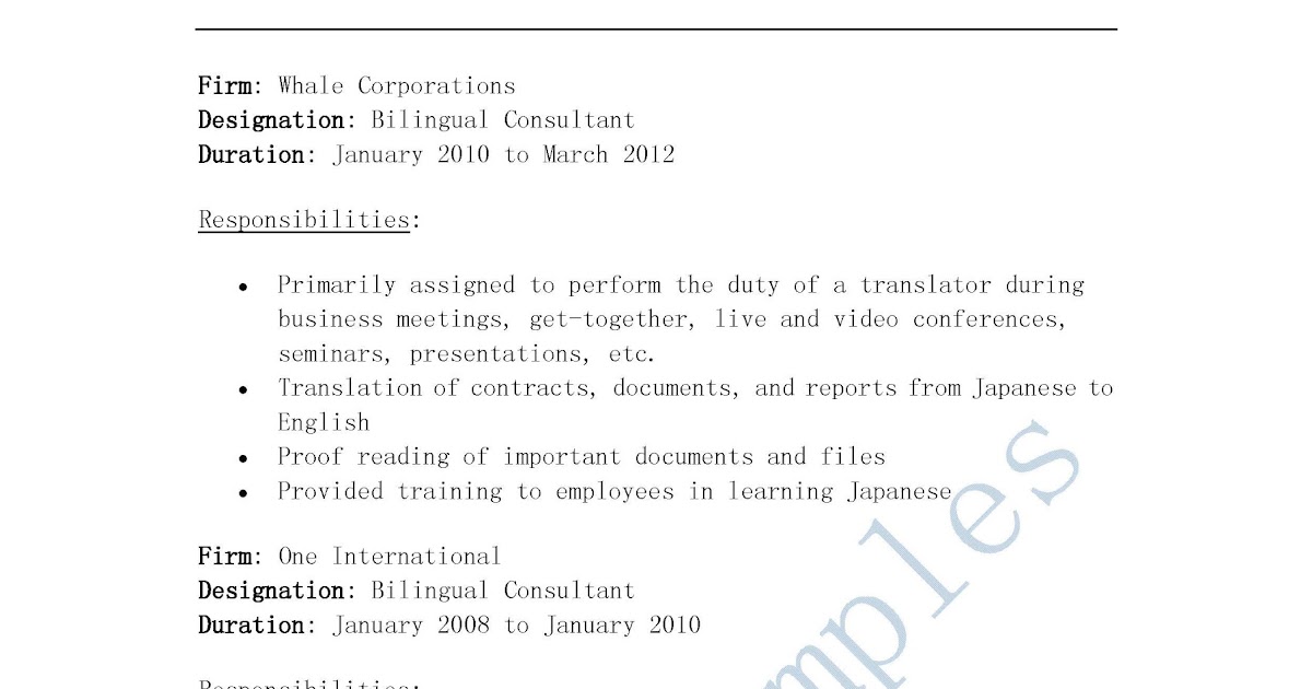 resume samples bilingual consultant resume sample bilingual consultant resume