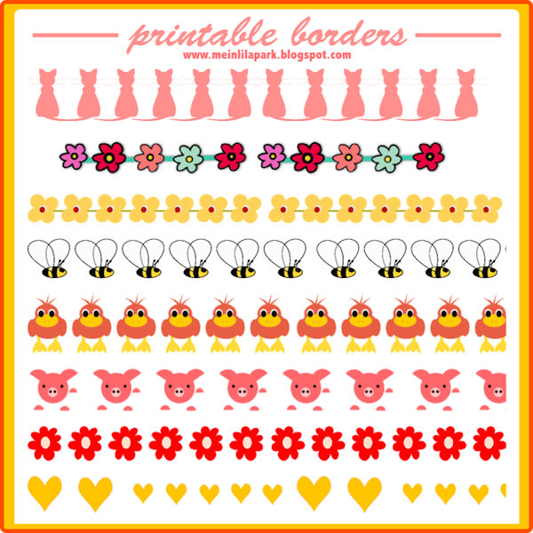 Meinlilapark Free Printable Borders Faux Masking Tape Stripes