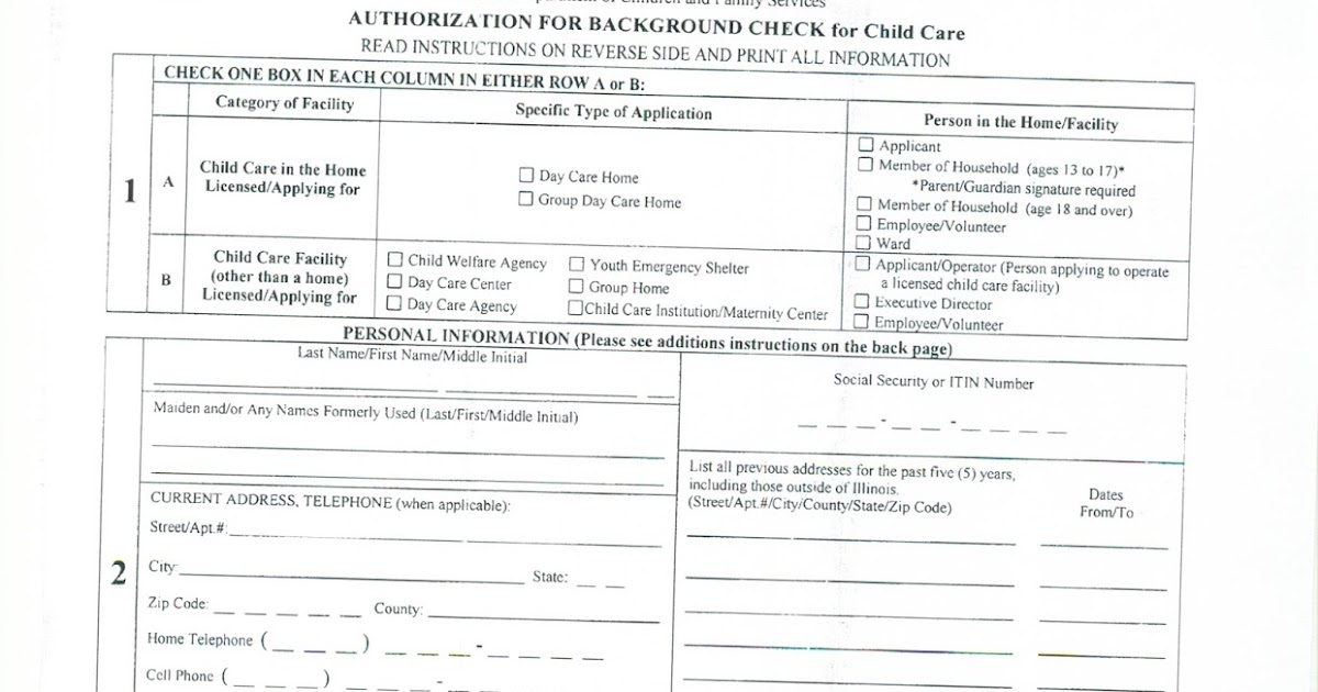 The Child Care Network of Lake County Authorization for Background