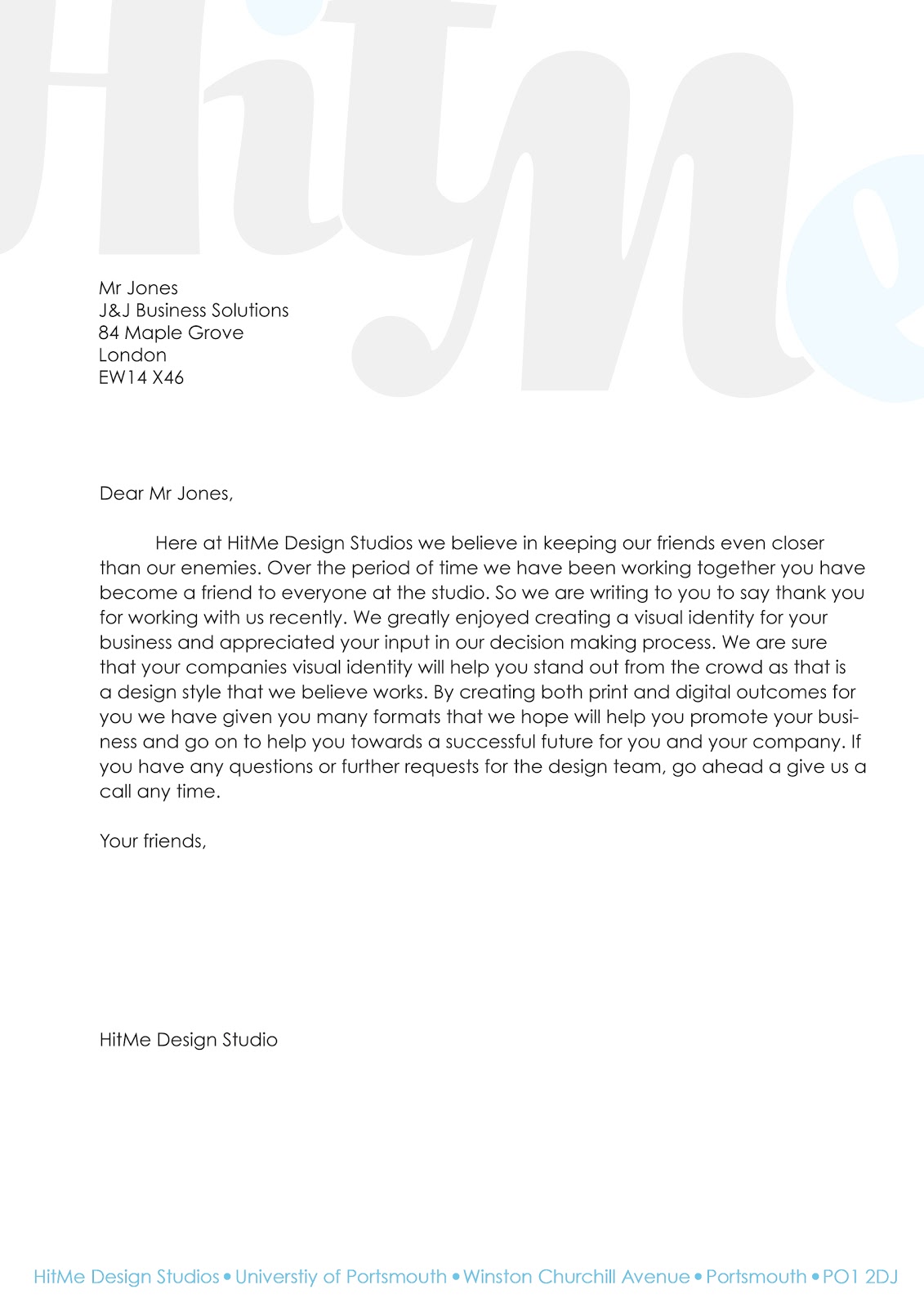 Formal essay header