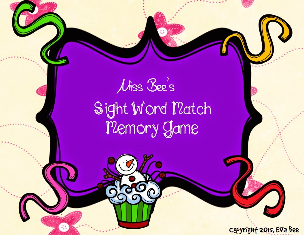 Sight Word Memory Game