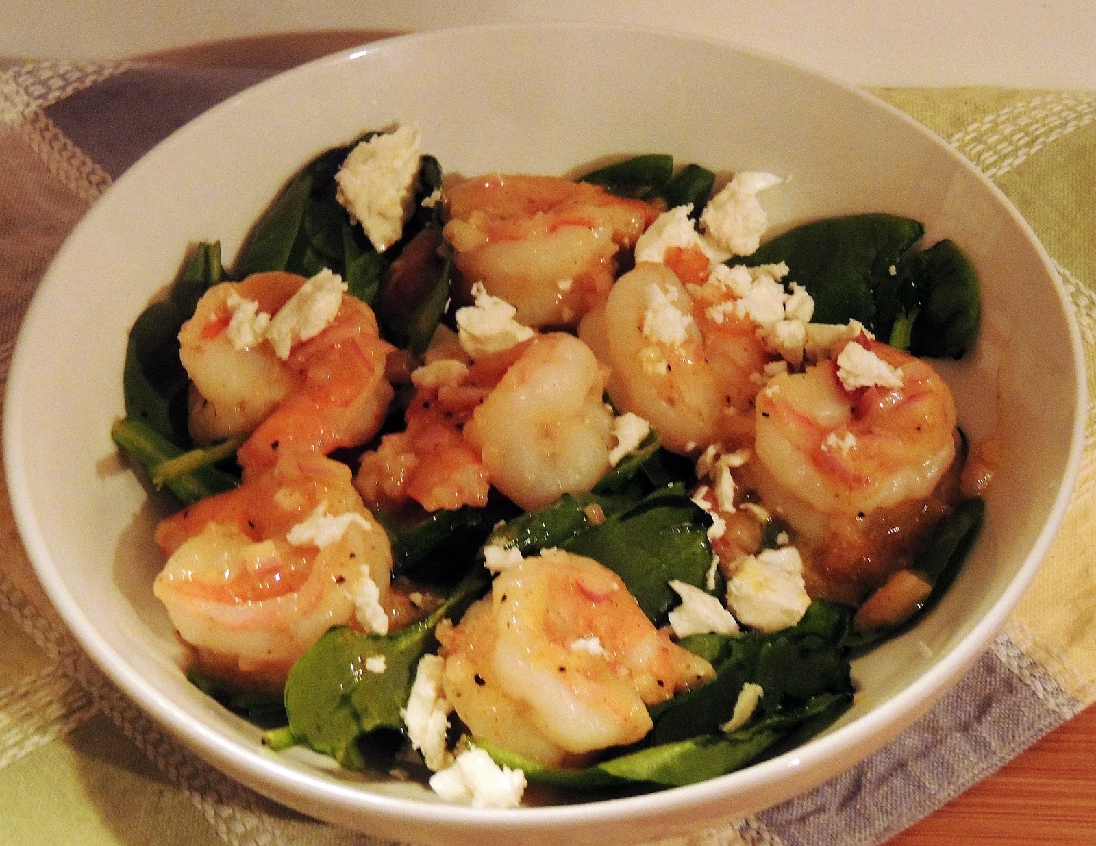 Spinach Salad with Shrimp and Feta Cheese Bobbi's Kozy Kitchen