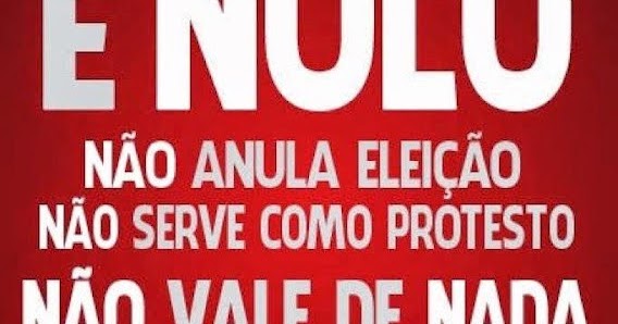 Resultado de imagem para foto voto nulo