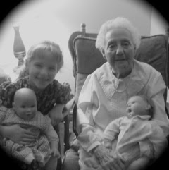 Joanna and our Great Grandmother with their dolls
