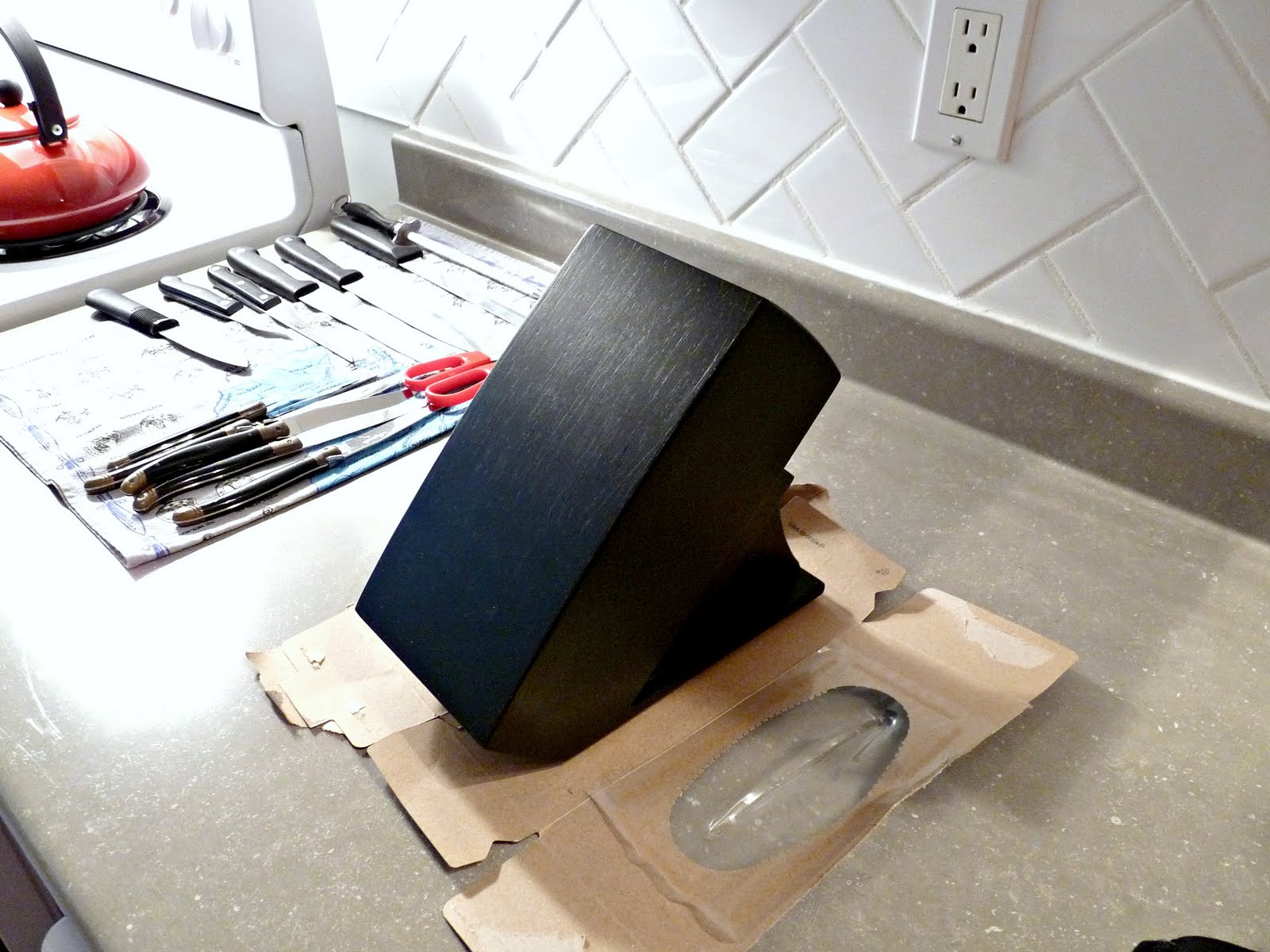 DIY Chalkboard Knife Block Dans le Lakehouse