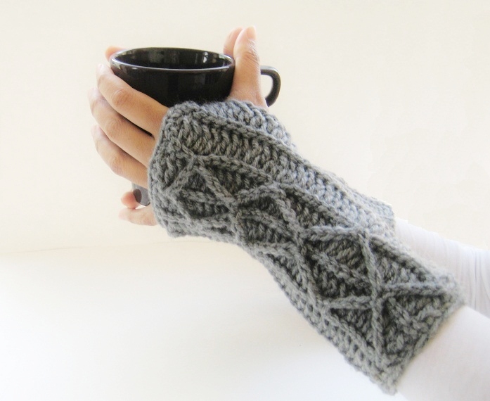 For the Love of Crochet Along: Adeline Fingerless Mitts ...