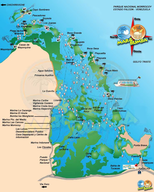 Mapa Morrocoy, Venezuela