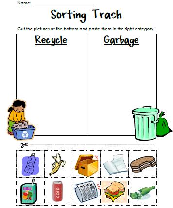 Worksheets Recycling For Kids Worksheets classroom freebies too sorting trash an earth day lesson lesson