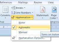 Automatic Hyphenation (memotong suatu kata secara otomatis) Automatic Hyphenation (memotong suatu kata secara otomatis)