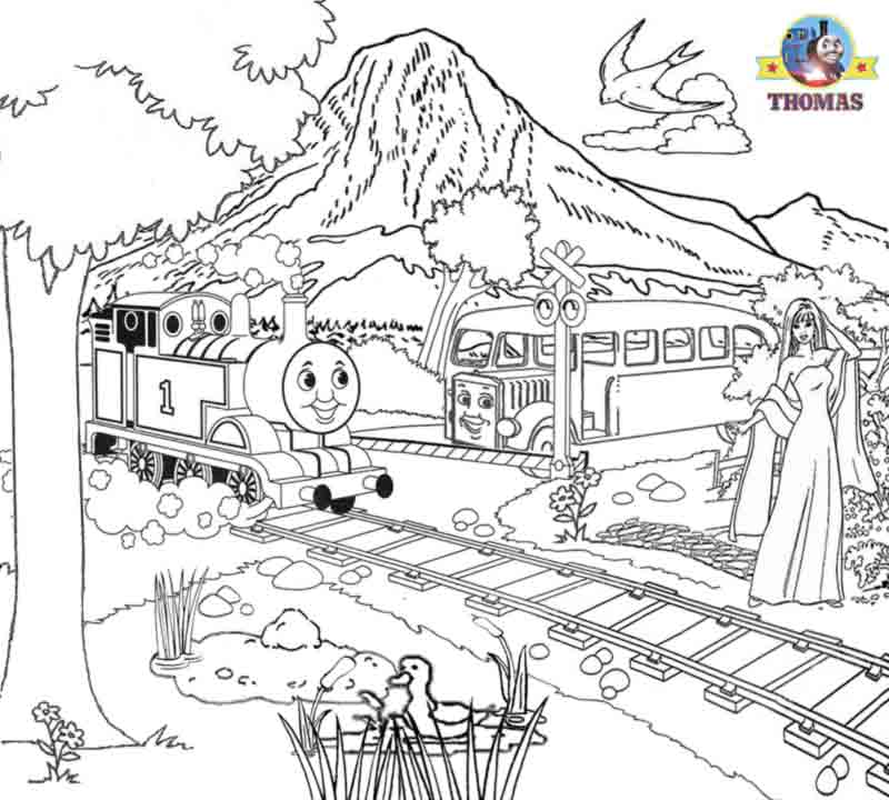 Train Thomas the tank engine Friends free online games and toys for kids:  Thomas colouring free colouring pages for kids
