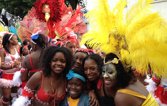 Dancers at Notting Hill Carnival 2012 Dancers at Notting Hill Carnival 2012