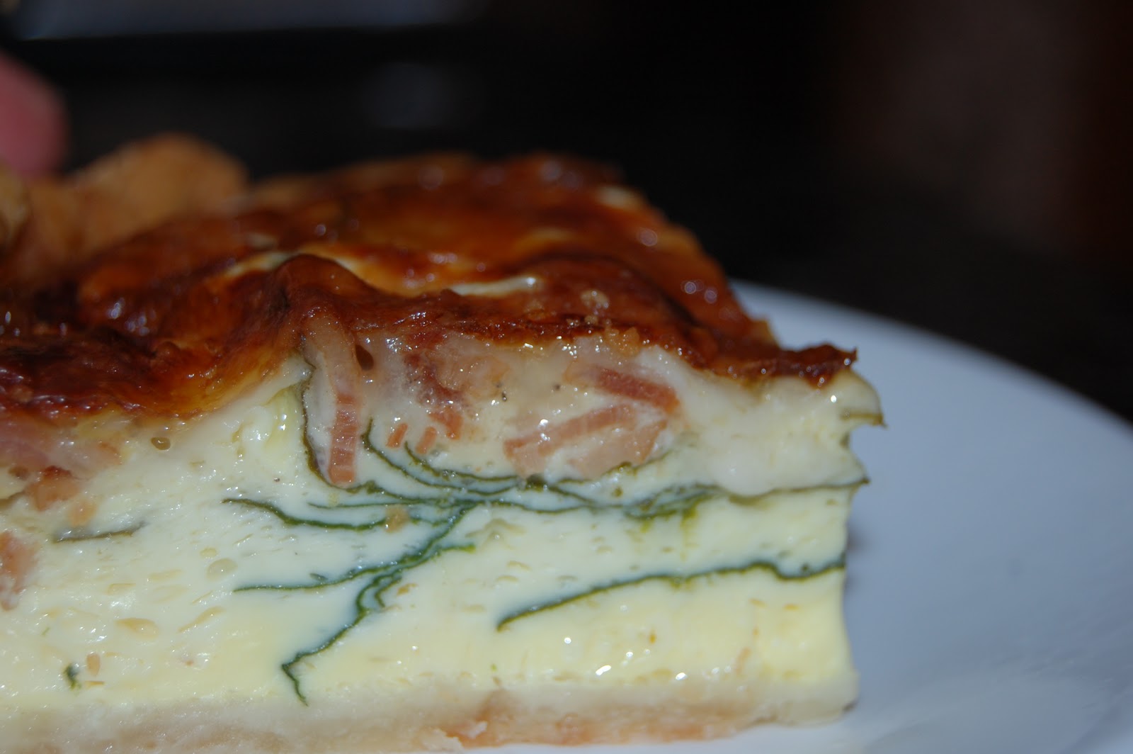 Loren's Dish SPINACH AND BACON QUICHE