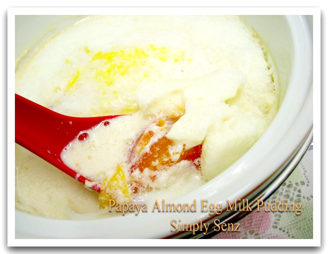 Simply Senz Breast Enhancement Dessert Papaya Almond Egg Milk Pudding
