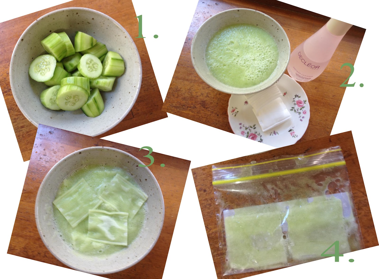 Beauté Gazette DIY Cucumber Eye Pads