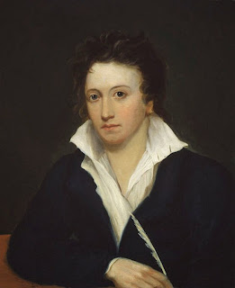 Percy Bysshe Shelley by Alfred Clint, 1819