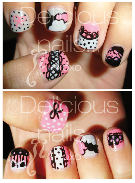 delicious nails. girly design