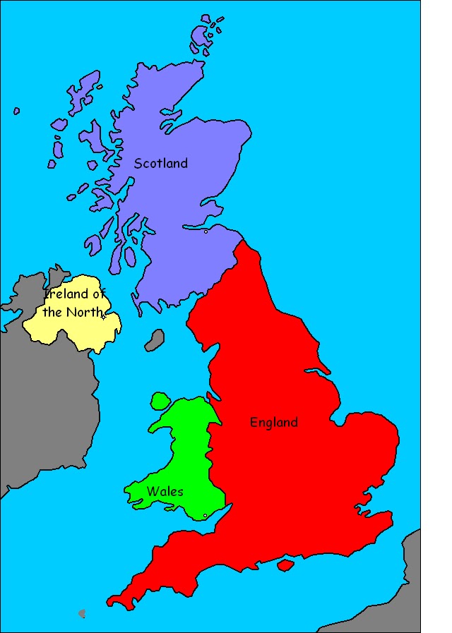 Inglaterra Gales Escocia Mapa