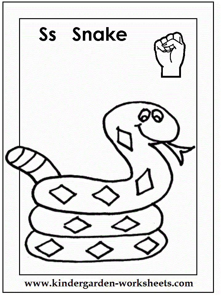 kindergarten worksheets asl coloring pages alphabet s asl letter s