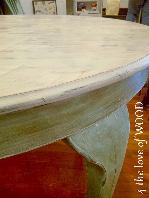 4 the love of wood DARK WAXING A PAINTED DINING TABLE hard wearing