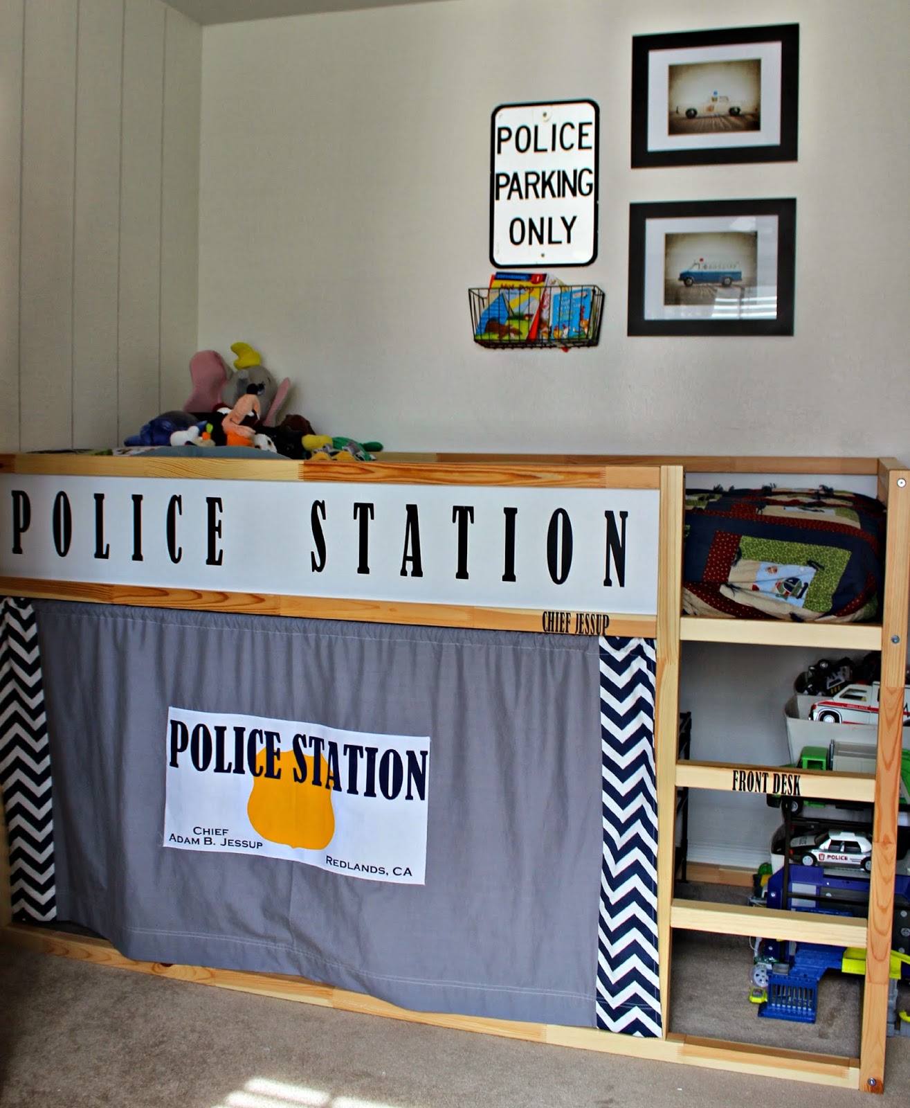 Kutz, Paper, Scissors Police Station Loft Bed