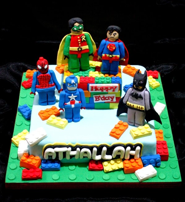 KUE ULANG TAHUN ANAK TEMA LEGO SUPERHERO UNTUK ATHALLAH TOKO KUE