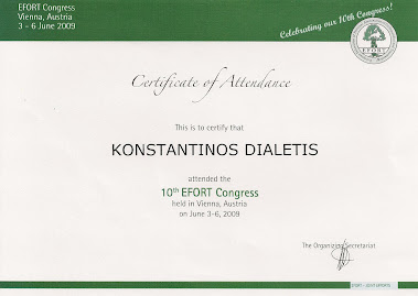 10th EFORT Congress, Vienna, 2009