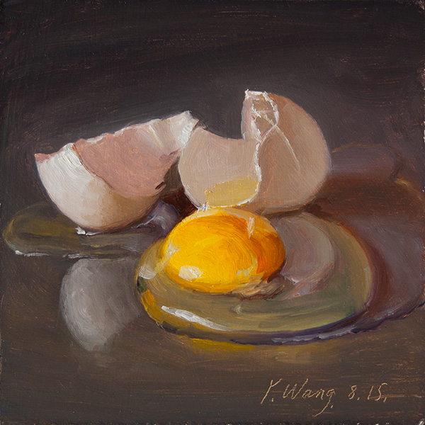 Wang Fine Art a cracked egg daily painting a day