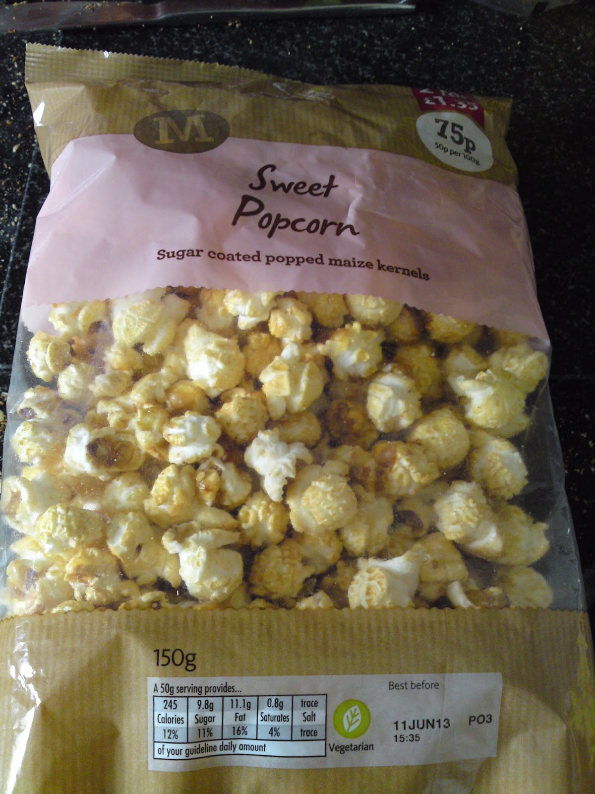 Lactose Free UK Morrisons Sweet Popcorn
