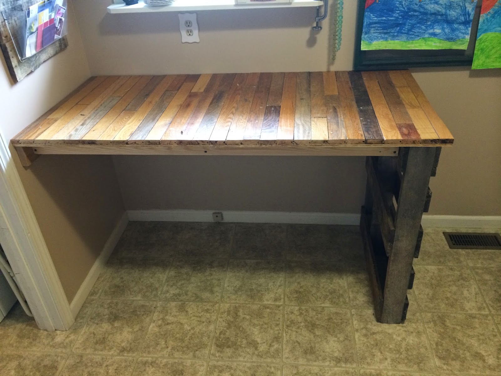 Upcycled Do It Yourself Custom Craft Table built from Upcycled