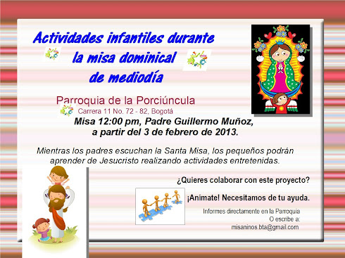 Primer anuncio de actividades infantiles