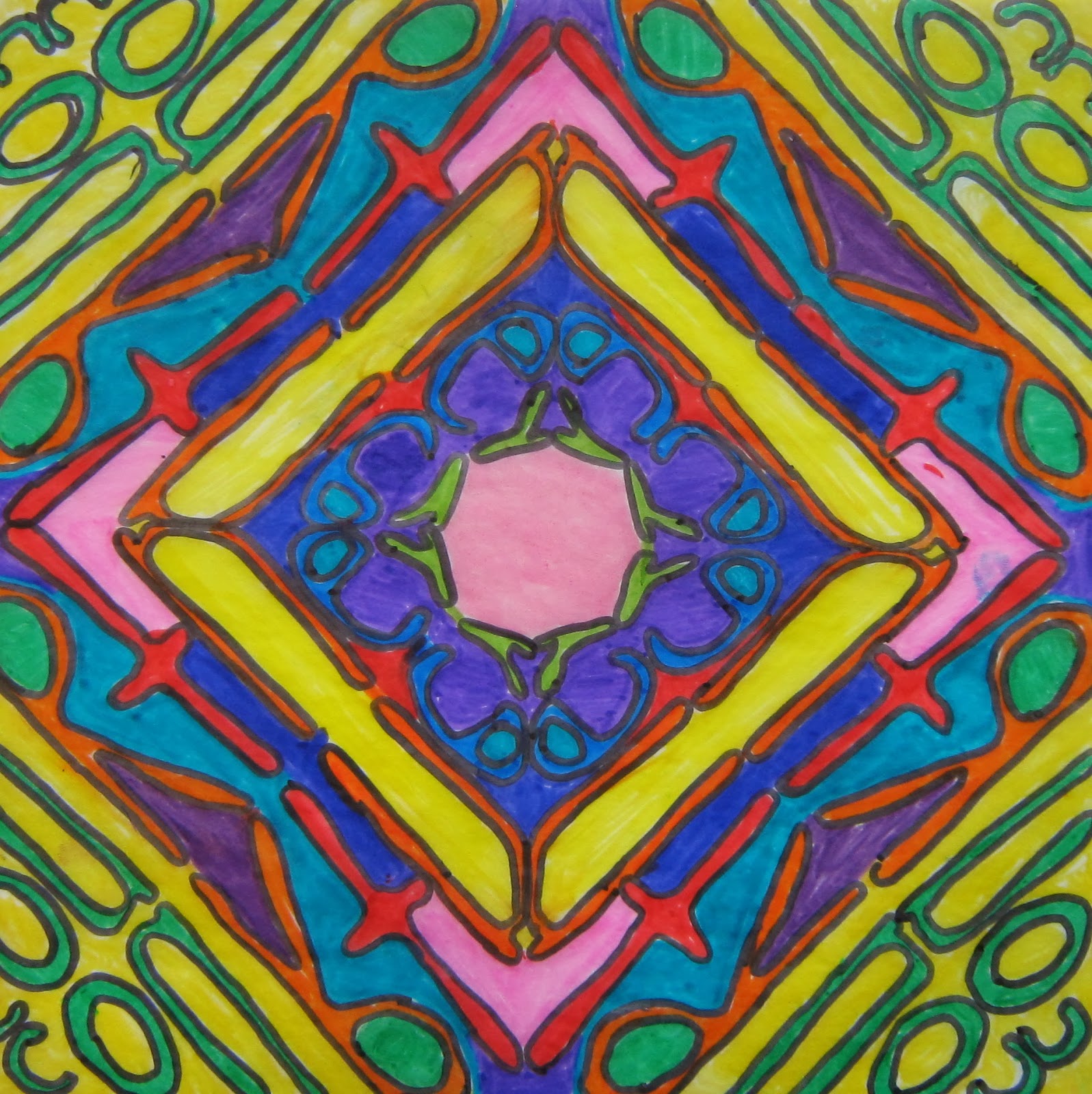 Name Design Art : Art in the middle school radial design take