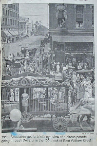 Circus parade on E William st circa 1910.