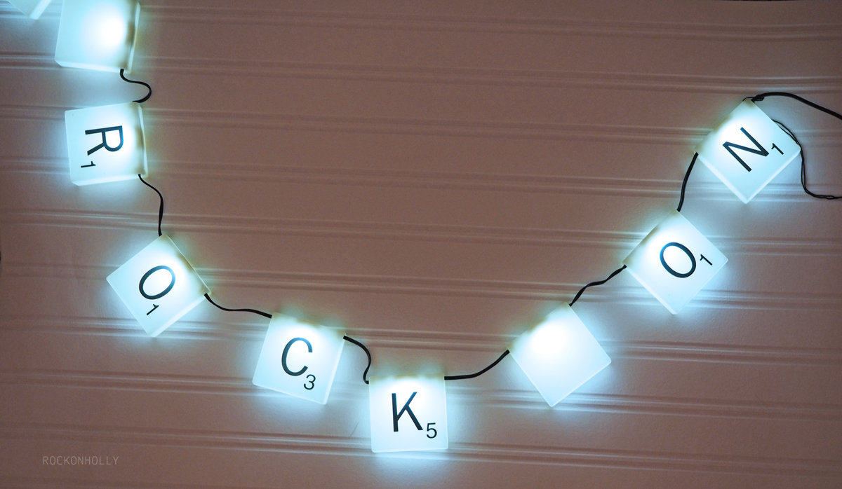 Scrabble Lights IWoot on Rock On Holly