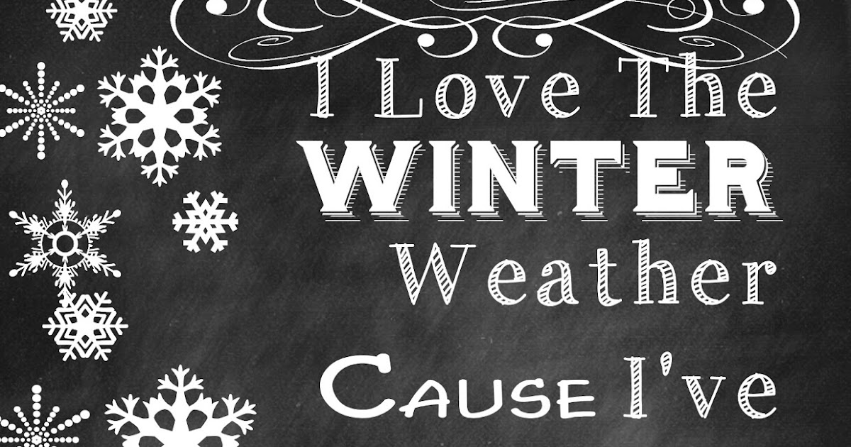 The Answer Is Chocolate: I Love The Winter Weather Snowflake and