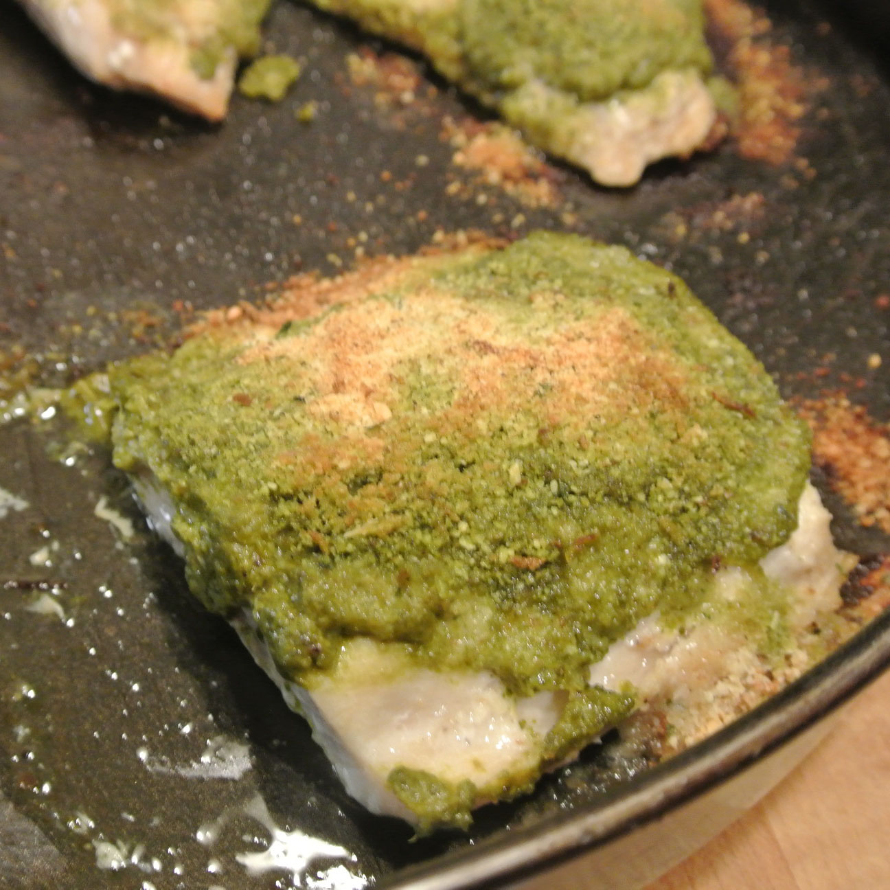 Gourmet Cooking For Two Basil Pesto Crusted Mahi Mahi