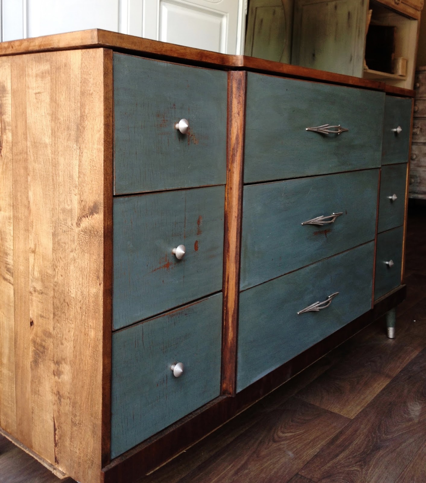 Repurposed Gems: Retro Refinished Dresser 