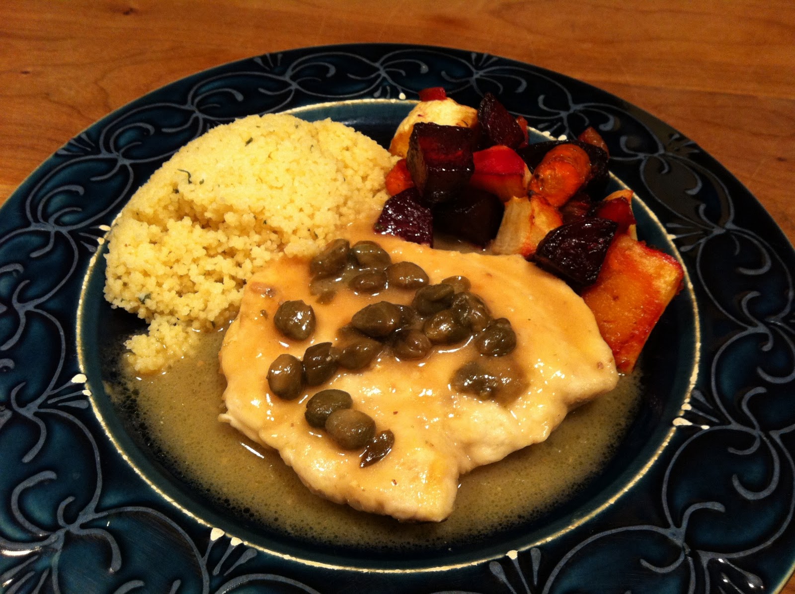 David Doesn't Bake Lemon Caper Anchovy Chicken