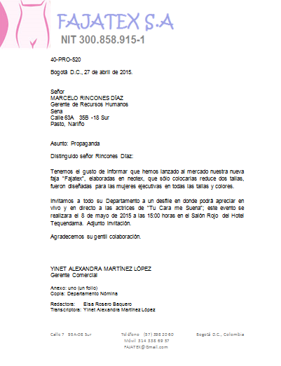 carta comercial