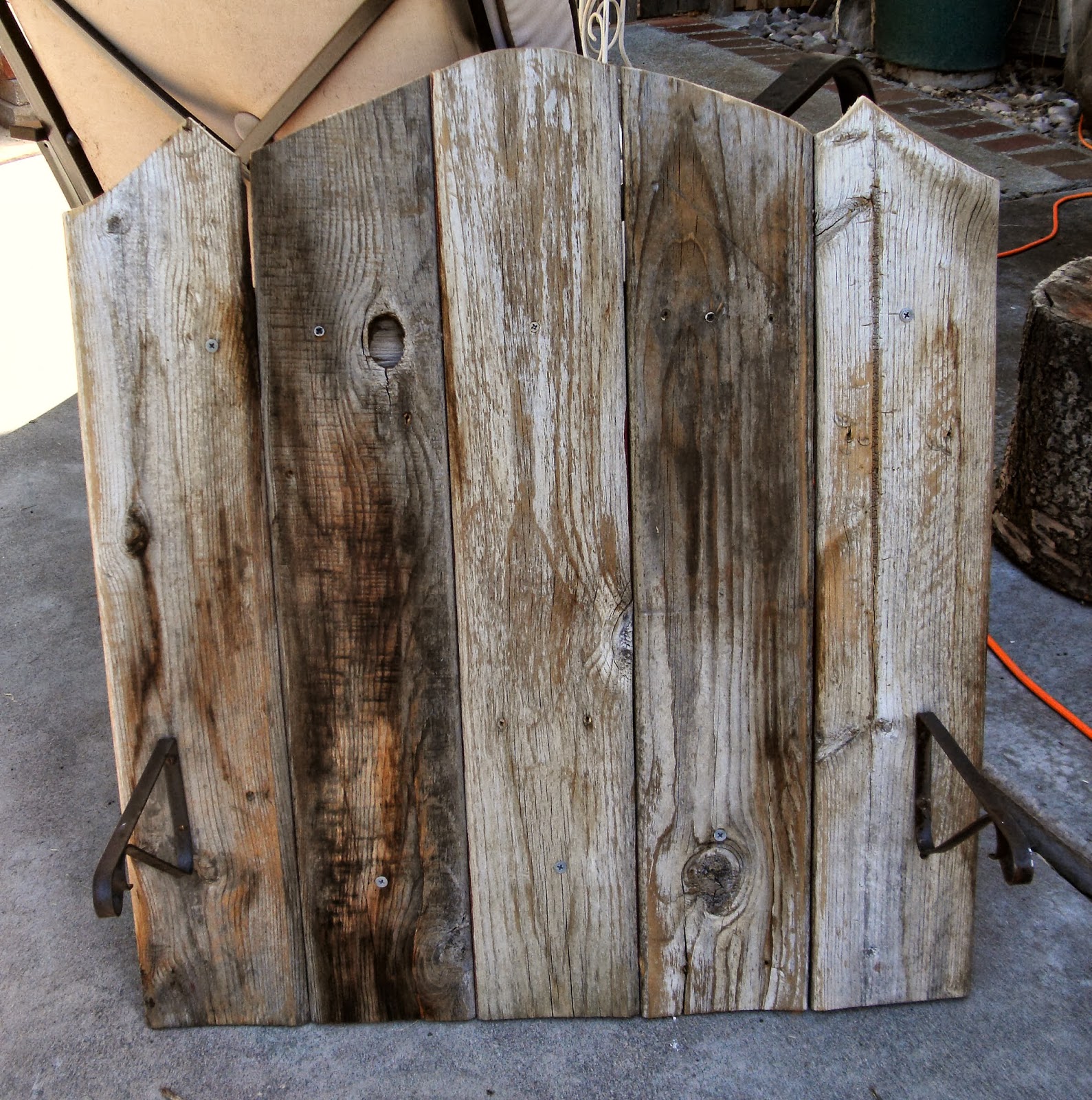 DIY Reclaimed Fence Board Shelf Little Vintage Cottage