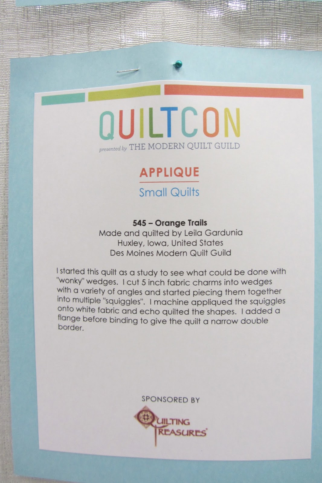 On The Mend QuiltCon 2013 Austin, Texas Modern Quilt Convention