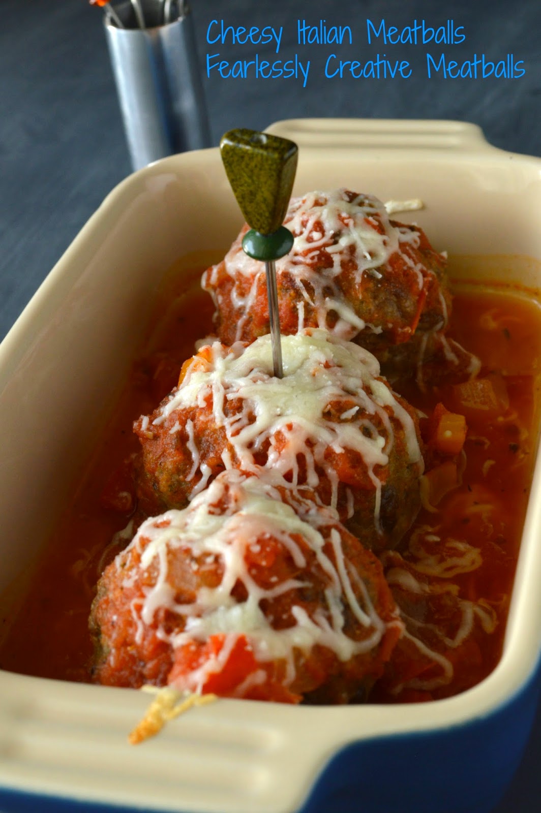 Cheesy Italian Meatballs - Fearlessly Creative Mammas