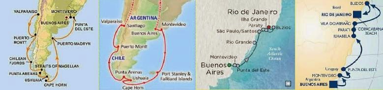 CHILE ARGENTINA URUGUAY BRAZIL PORTS