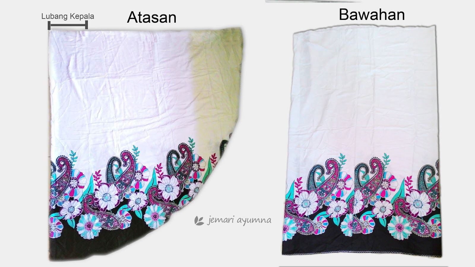 Cara Memotong Pola untuk Membuat Mukena Bali Jemari Ayumna