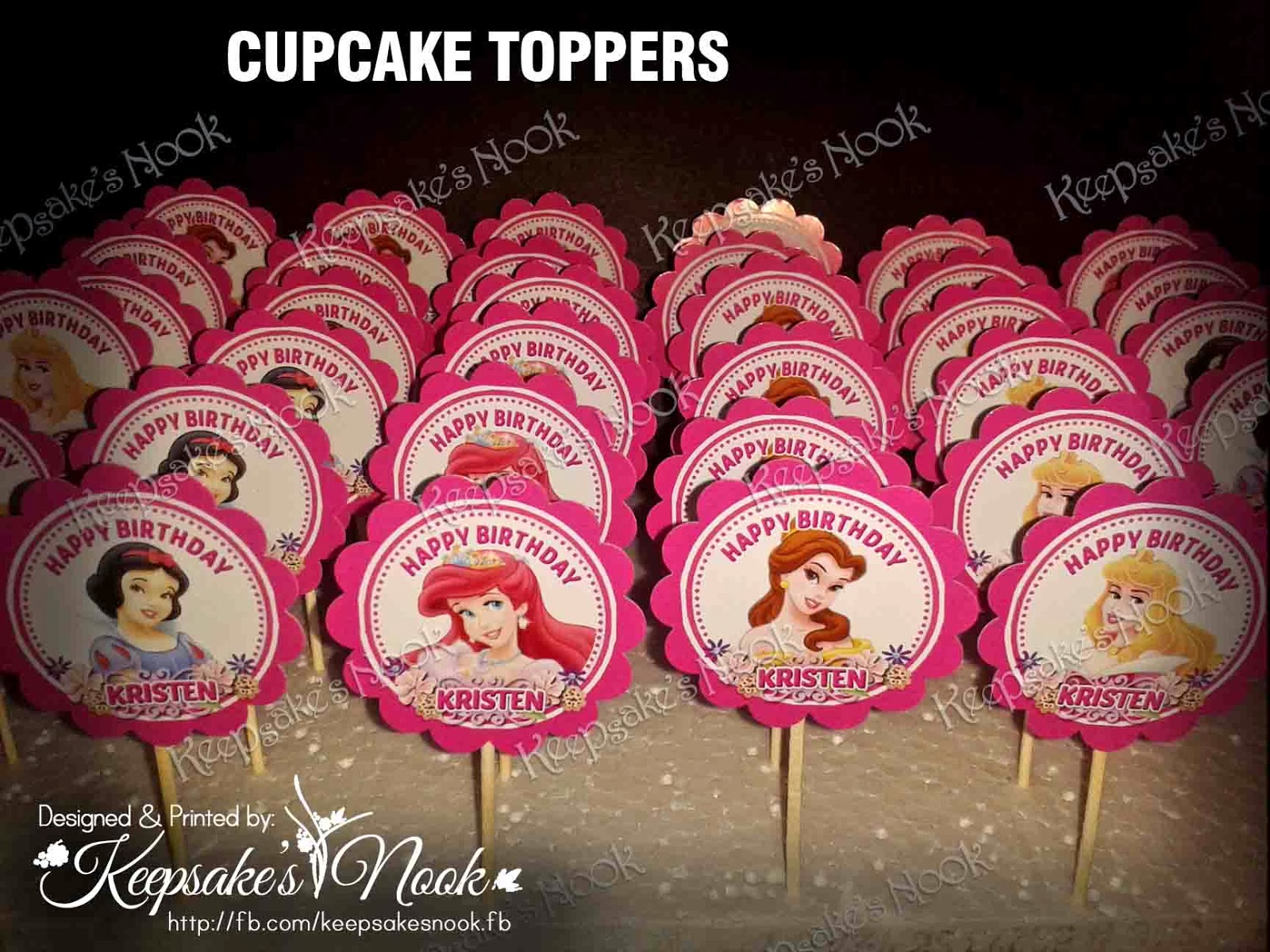 Keepsak'es Nook Disney Princess Cupcake Toppers