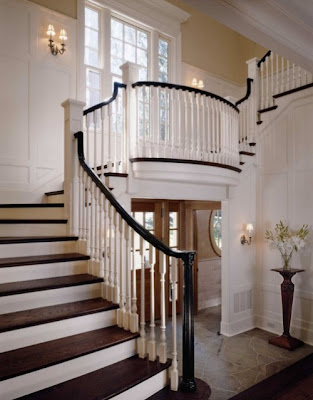 lighting stairwell staircase light sconces traditional beautiful interior double