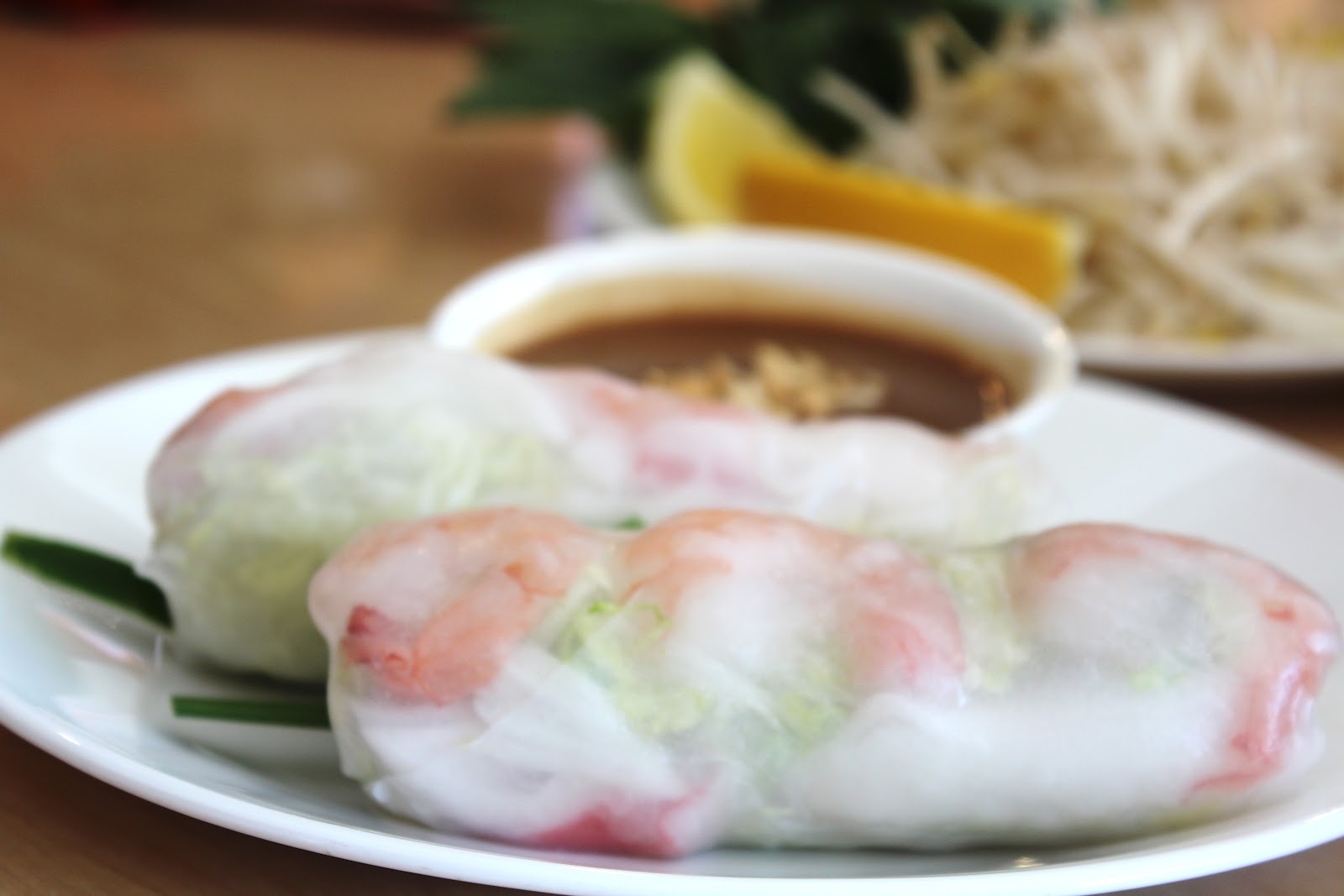 The Red Apron Fresh Spring Roll with Peanut Sauce